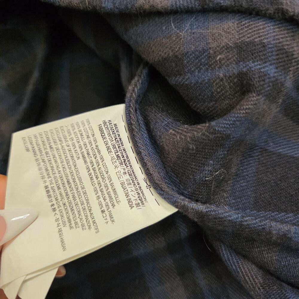 VANS Women's Blue Plaid Structured Flannel Shirt Long Sleeve Size XS - Picture 5 of 6